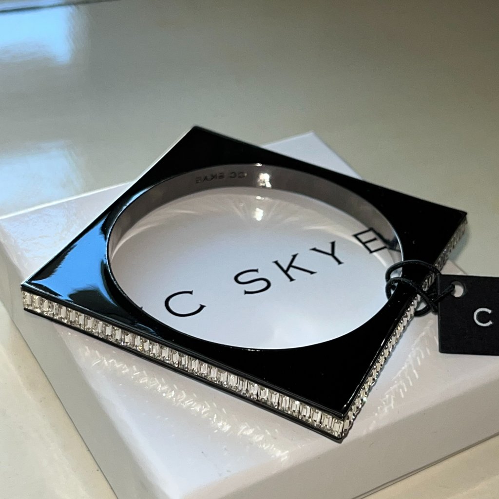 Cc Skye Nwt Square Enamel & Baguette Bangle